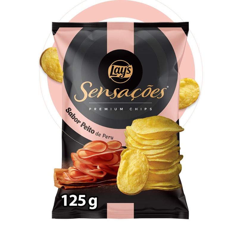 Batata Frita Lisa Chips Peito de Peru Lay's Sensações Premium Pacote 125g