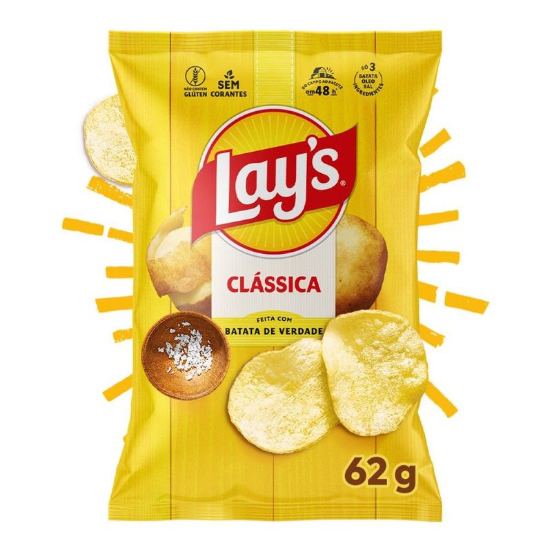 Batata Frita Lisa Clássica Lay's Pacote 62g