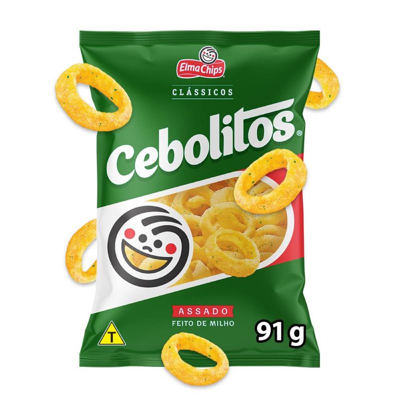 Salgadinho de Milho Cebolitos Clássicos Pacote 91g