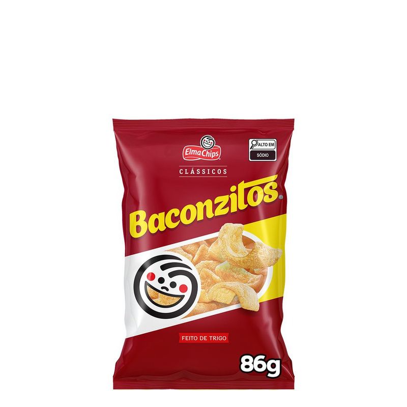 Salgadinho de Trigo Elma Chips Baconzitos Clássicos Pacote 86g