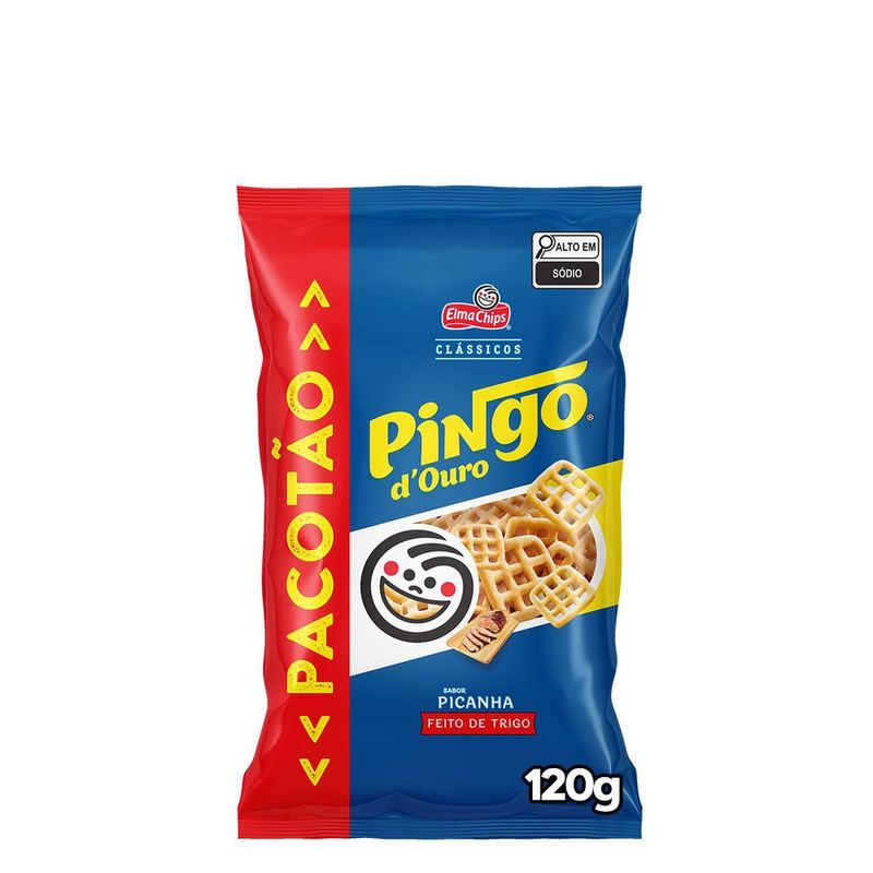 Salgadinho de Trigo Picanha Elma Chips Pingo d'Ouro Clássicos Pacotão 120g