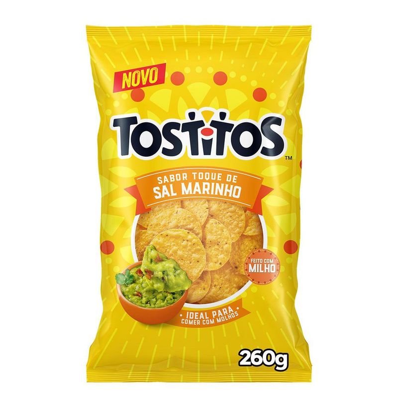 Salgadinho de Milho Toque de Sal Marinho Tostitos Pacote 260g