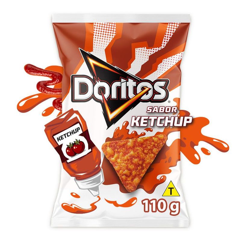 Salgadinho de Milho Ketchup Doritos Pacote 110g