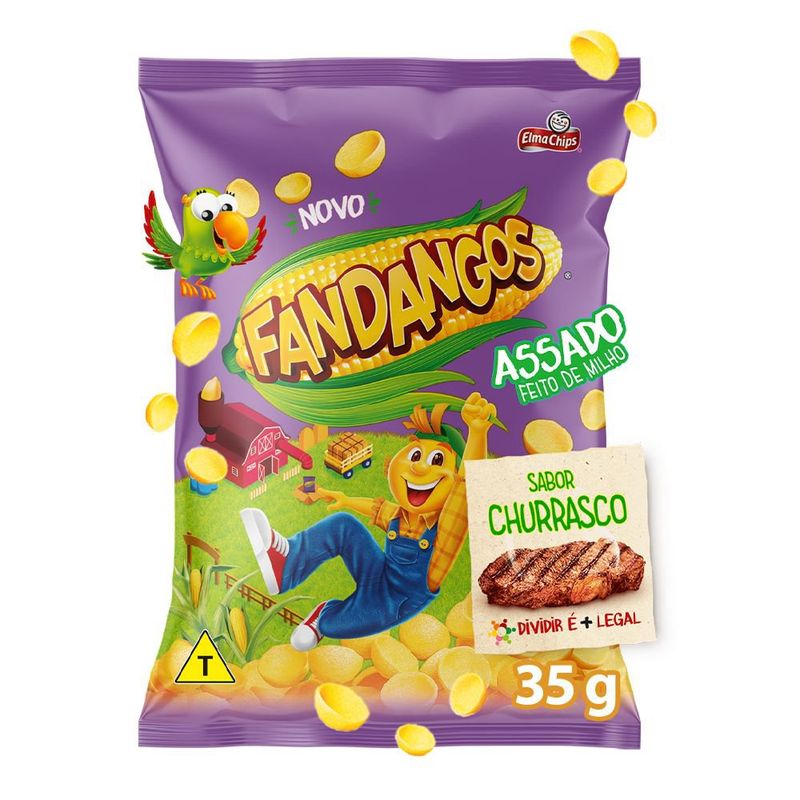 Salgadinho de Milho Churrasco Fandangos Pacote 35g