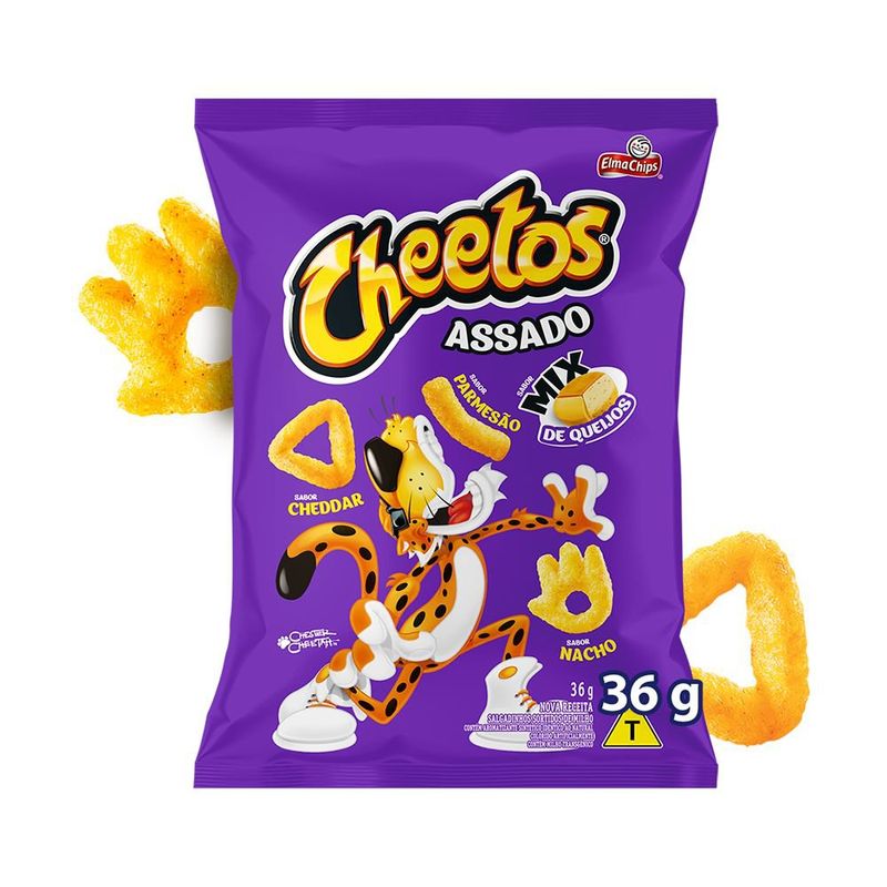 Salgadinho de Milho Mix de Queijos Elma Chips Cheetos Pacote 36g