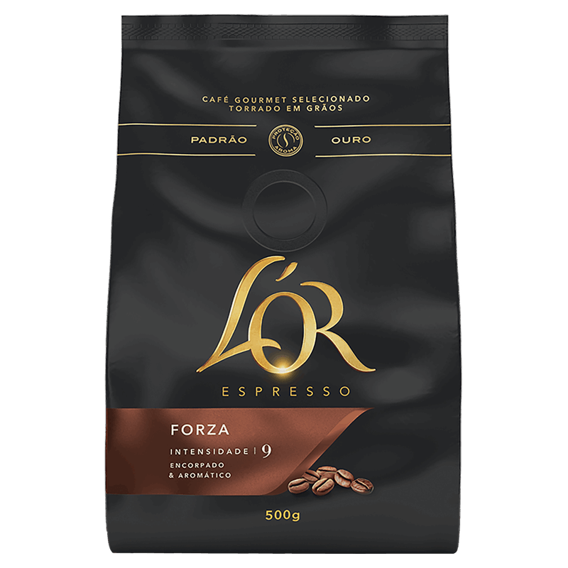 Café Torrado em Grãos Espresso Forza L´Or Gourmet Pacote 500g