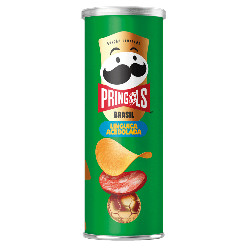 Salgadinho de Batata Linguiça Acebolada Brasil Pringols Tubo 100g