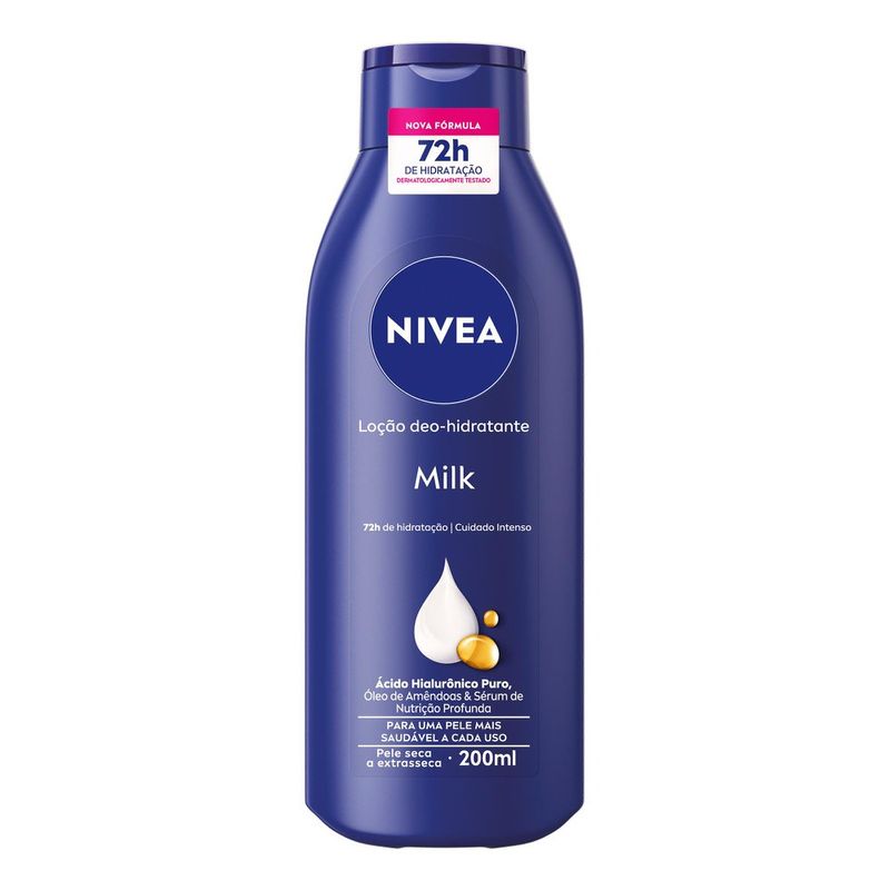 Loção Hidratante Nivea Milk Pele Seca a Extrasseca Frasco 200ml