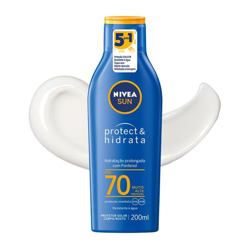 Protetor Solar Protect & Hidrata FPS 70 Nivea Sun Frasco 200ml