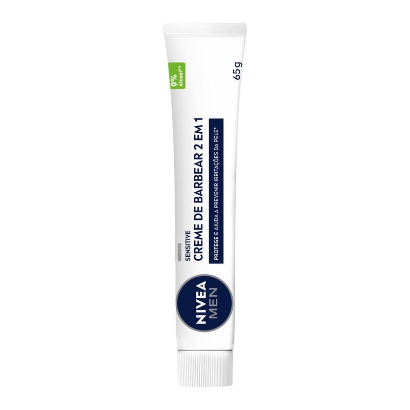 Creme de Barbear Sensitive 2 Em 1 Nivea Men Caixa 65g