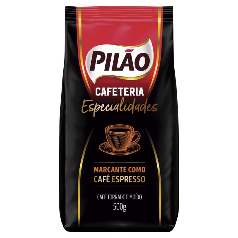 Café Torrado e Moído Espresso Pilão Cafeteria Especialidades Pacote 500g