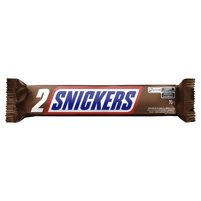 Chocolate Snickers Pacote 70g 2 Unidades