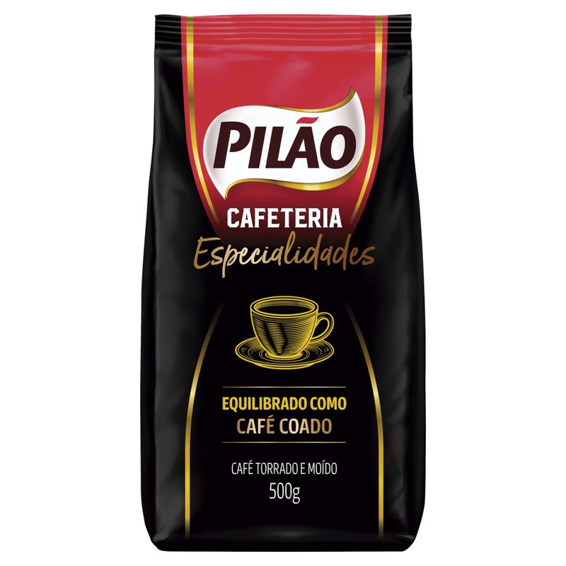 Café Torrado e Moído Coado Pilão Cafeteria Especialidades Pacote 500g