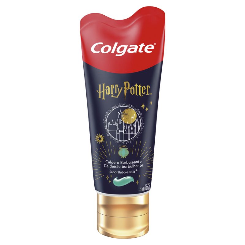 Gel Dental Infantil com Flúor Bubble Fruit Harry Potter Caldeirão Borbulhante Colgate Caixa 100g