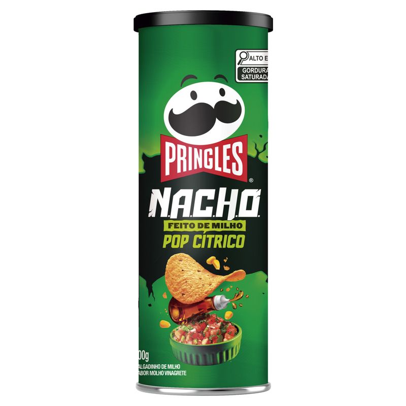 Salgadinho de Milho Pop Cítrico Pringles Nacho Tubo 100g