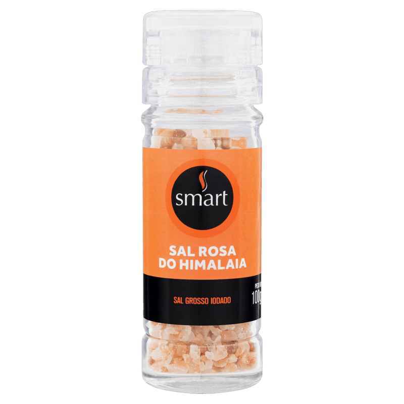Sal Rosa do Himalaia Grosso com Moedor Smart Vidro 100g