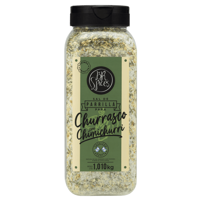 Sal de Parrilla com Chimichurri para Churrasco BR Spices Frasco 1,01kg