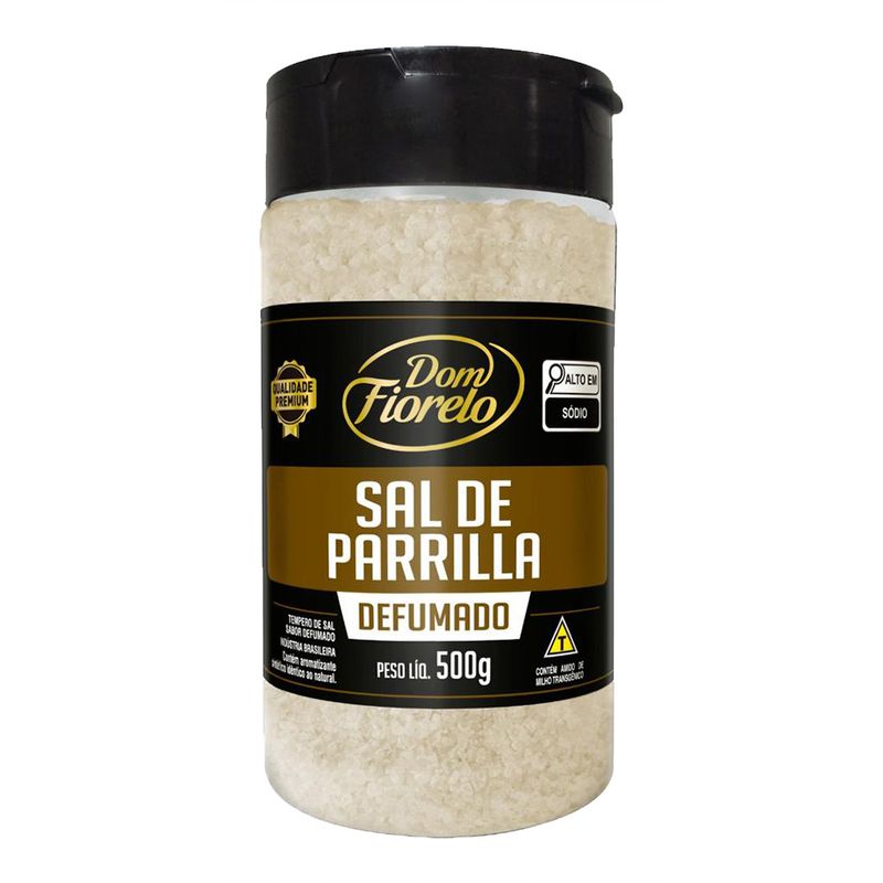 Sal de Parrilla Defumado Dom Fiorelo Premium Frasco 500g