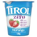 Iogurte Desnatado Morango Zero Lactose Tirol Viva Zero Copo 130g