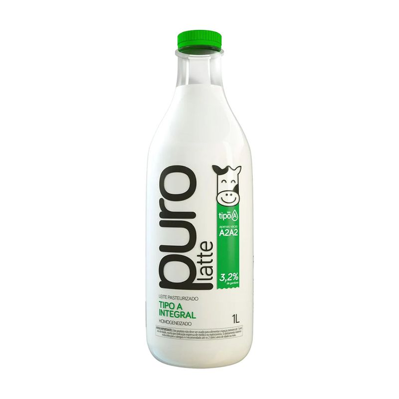 Leite Puro Latte Integral Tipo A2A2 Garrafa 1 litro