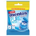 Goma de Mascar Fresh Mint Zero Açúcar Mentos Pure Fresh Pacote 56g 28 Unidades Refil Econômico