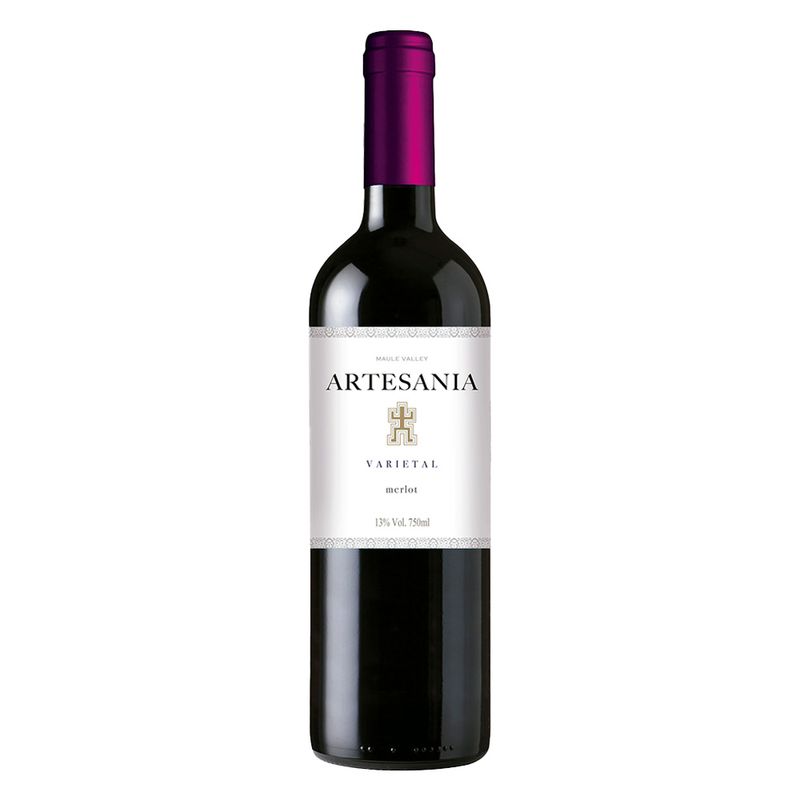 Vinho Chileno Tinto Meio Seco Artesania Varietal Merlot Central Valley Garrafa 750ml