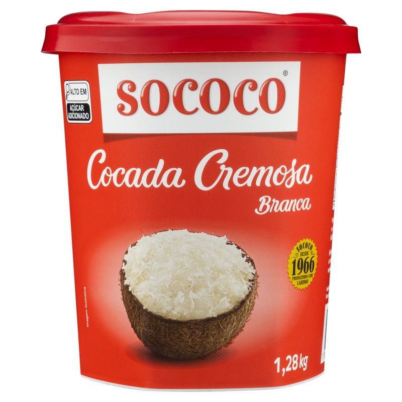 Cocada Branca Cremosa Sococo Pote 1,28kg