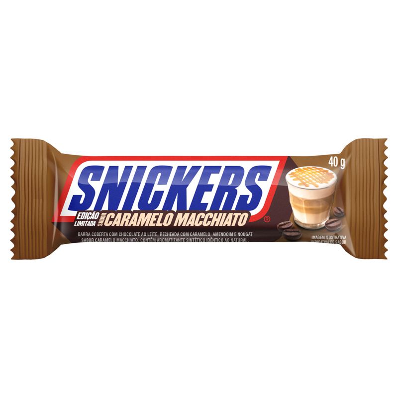 Chocolate Caramelo Macchiato Snickers Pacote 40g
