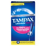 Absorvente Interno com Aplicador Fluxo Moderado Tampax Liberdade Total Caixa 8 Unidades