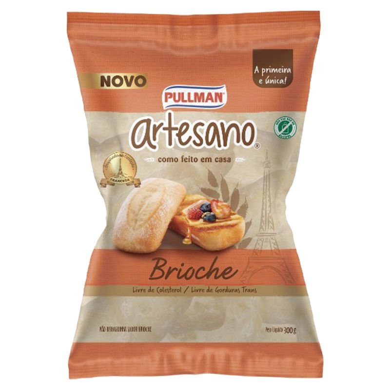 Pão Bisnaguinha Brioche Pullman Artesano Pacote 300g