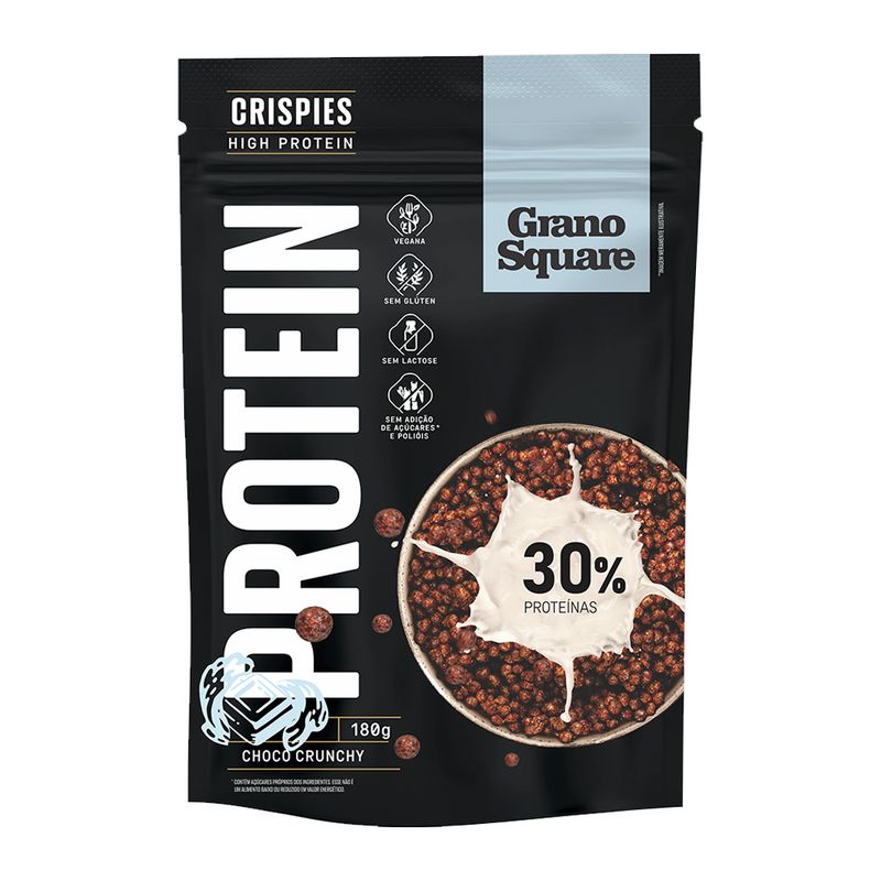 Crispies Grano Square Protein Choco Crunchy Pacote 180g