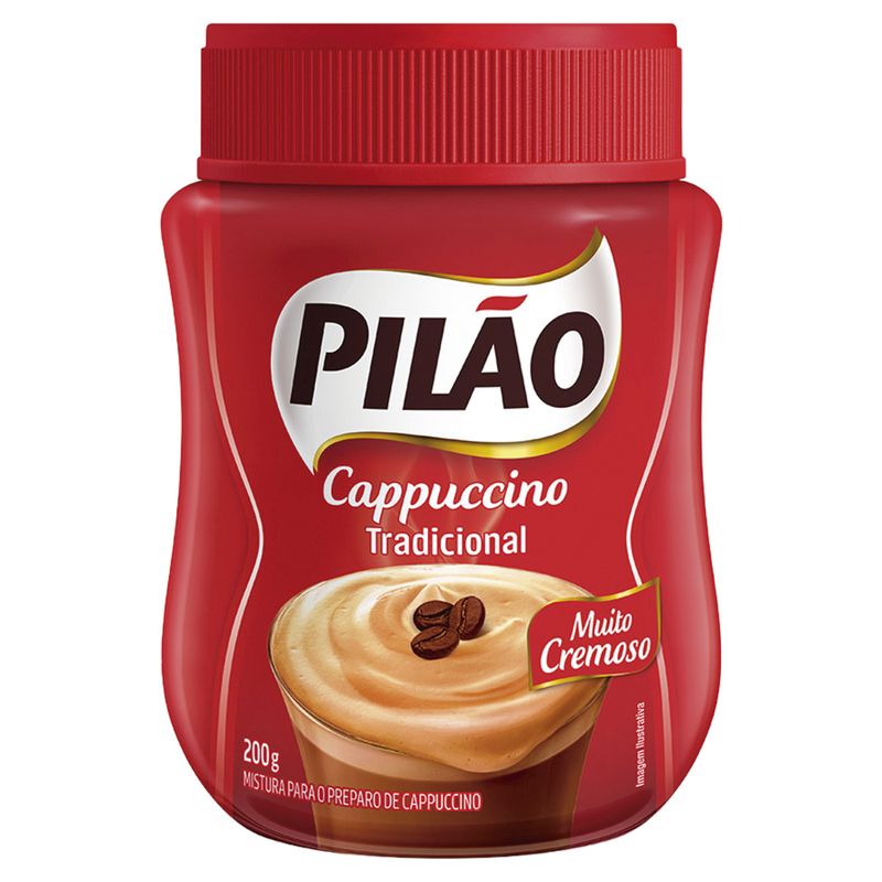 Cappuccino Solúvel Tradicional Pilão Pote 200g