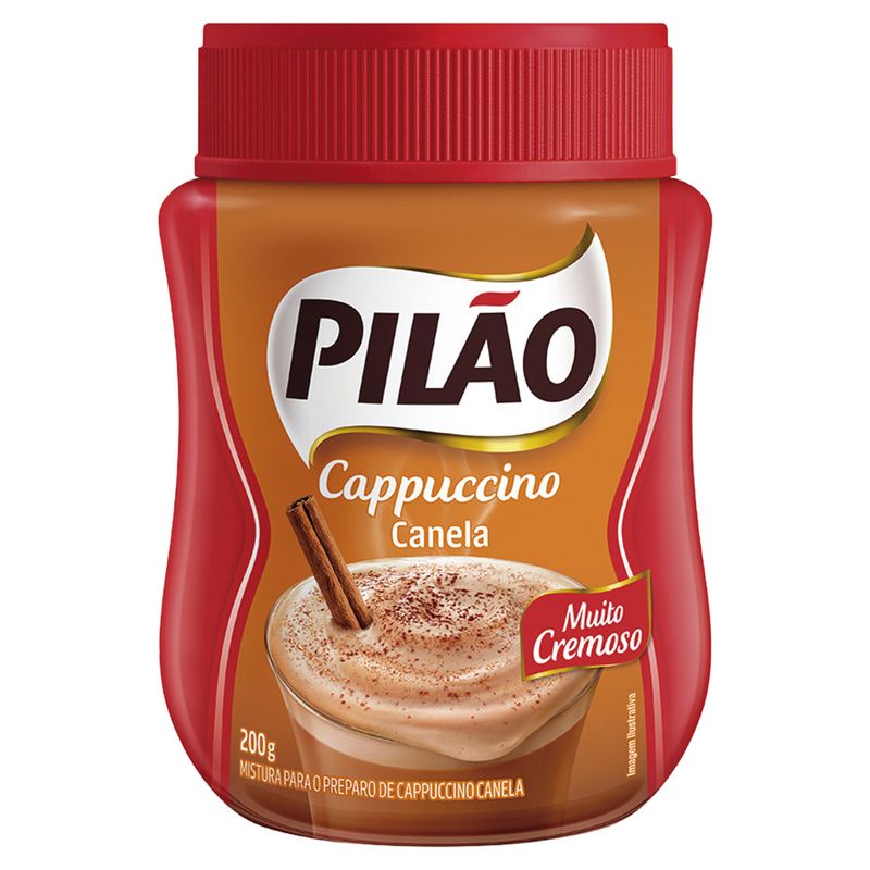Cappuccino Solúvel Canela Pilão Pote 200g