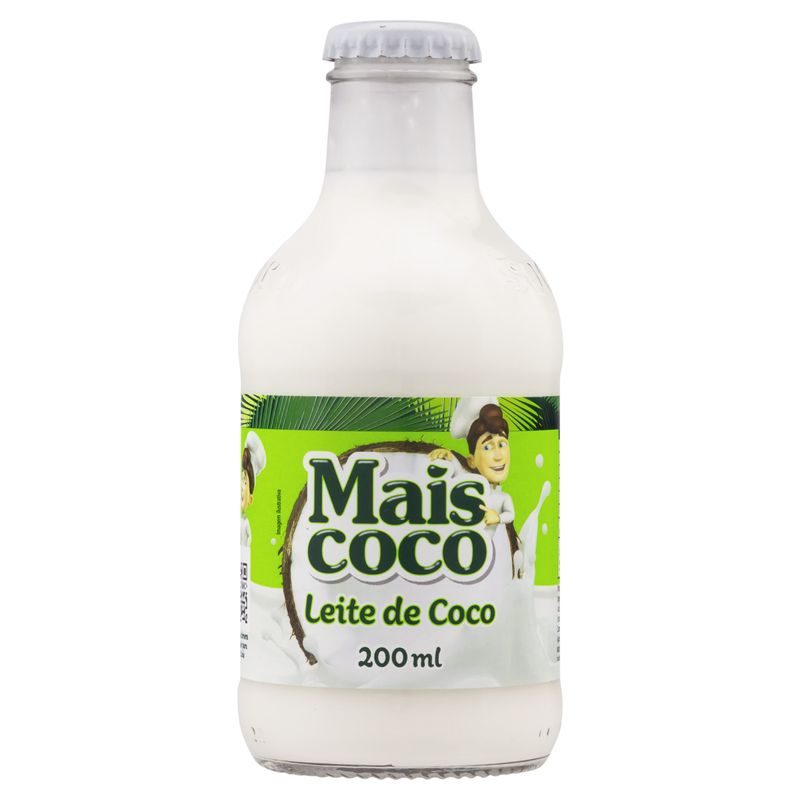 Leite de Coco Mais Coco Vidro 200ml