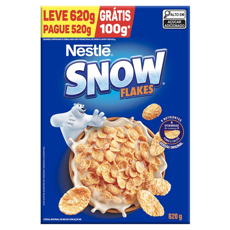 Cereal Matinal Snow Flakes Caixa Leve 620g Pague 520g