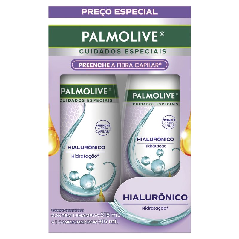 Kit Shampoo + Condicionador Palmolive Cuidados Especiais Hialurônico 315ml Cada