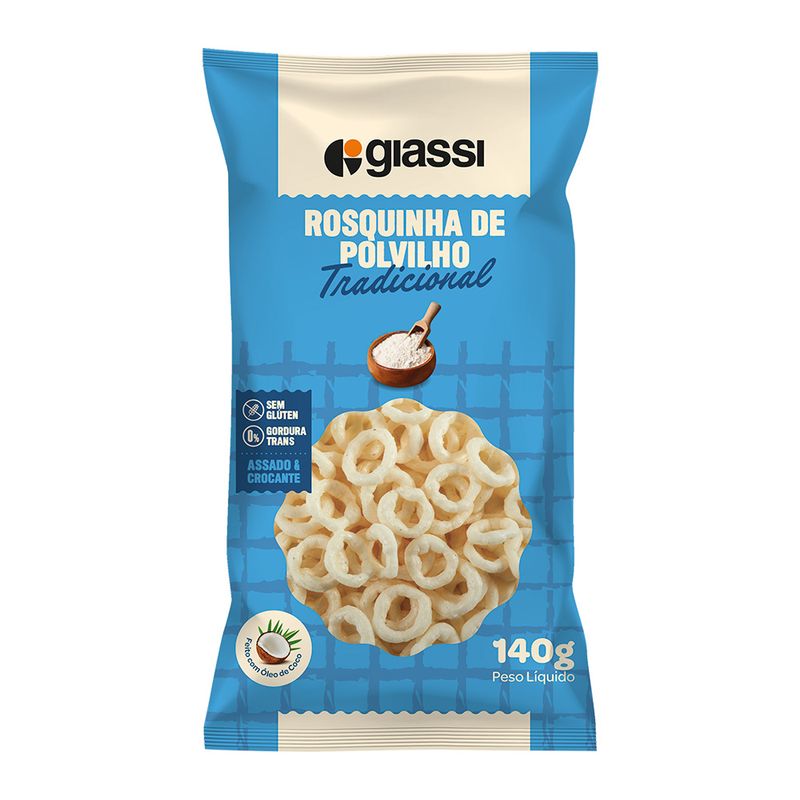 Rosquinha de Polvilho Tradicional Giassi Pacote 140g
