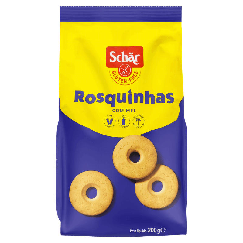 Biscoito Rosquinha Mel sem Glúten Zero Lactose Schär Pacote 200g