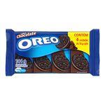 Pack Biscoito Chocolate Recheio Chocolate Oreo Pacote 144g 4 Unidades