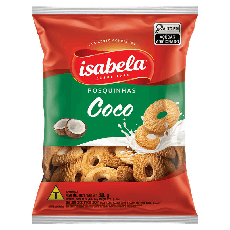 Biscoito Rosquinha Coco Isabela Pacote 300g