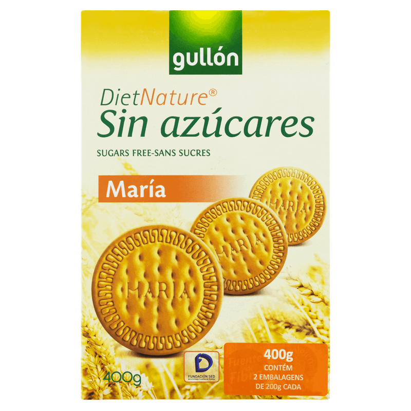 Biscoito Maria Zero Açúcar Gullón Diet Nature Caixa 400g