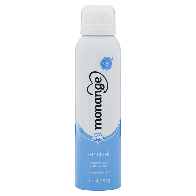 Antitranspirante Aerossol Sensível sem Perfume Monange 150ml