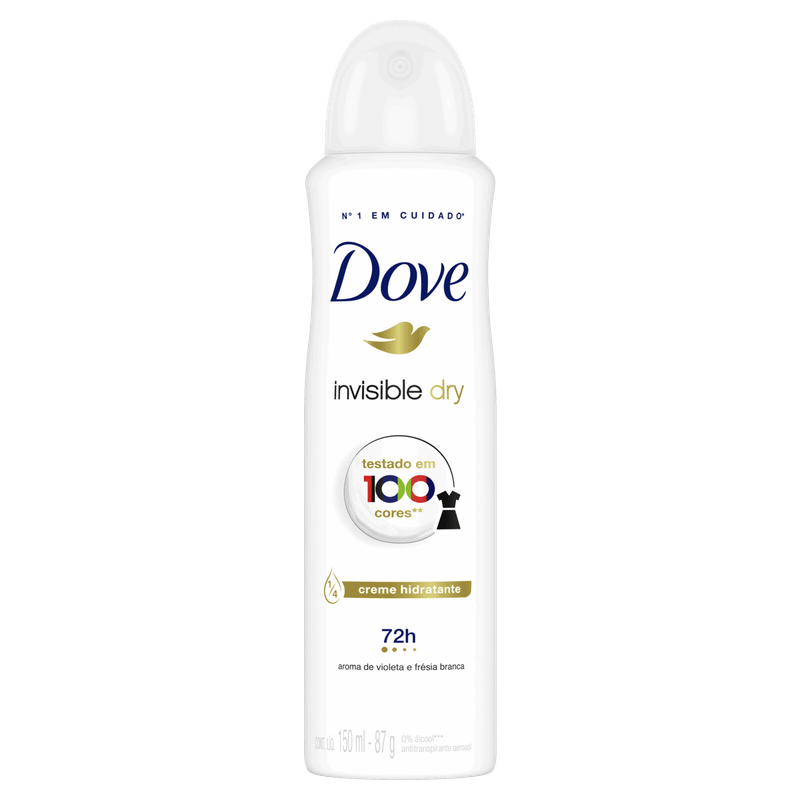 Antitranspirante Aerossol Invisible Dry Violeta e Frésia Branca Dove 150ml