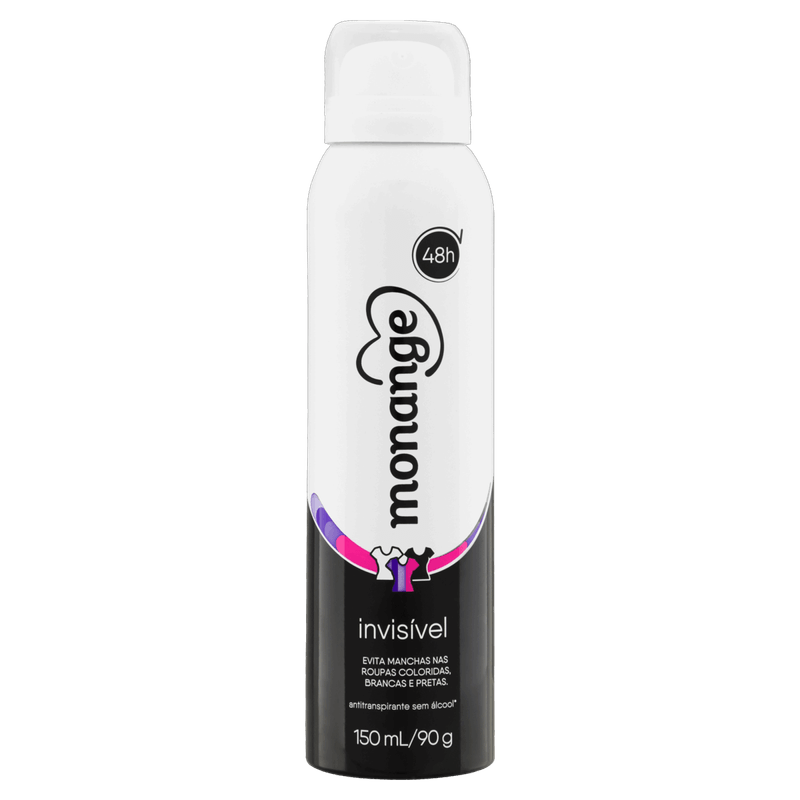 Antitranspirante Aerossol Invisível Monange 150ml