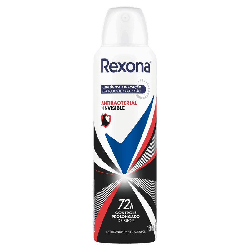 Antitranspirante Aerossol Antibacterial e Invisible Rexona 150ml