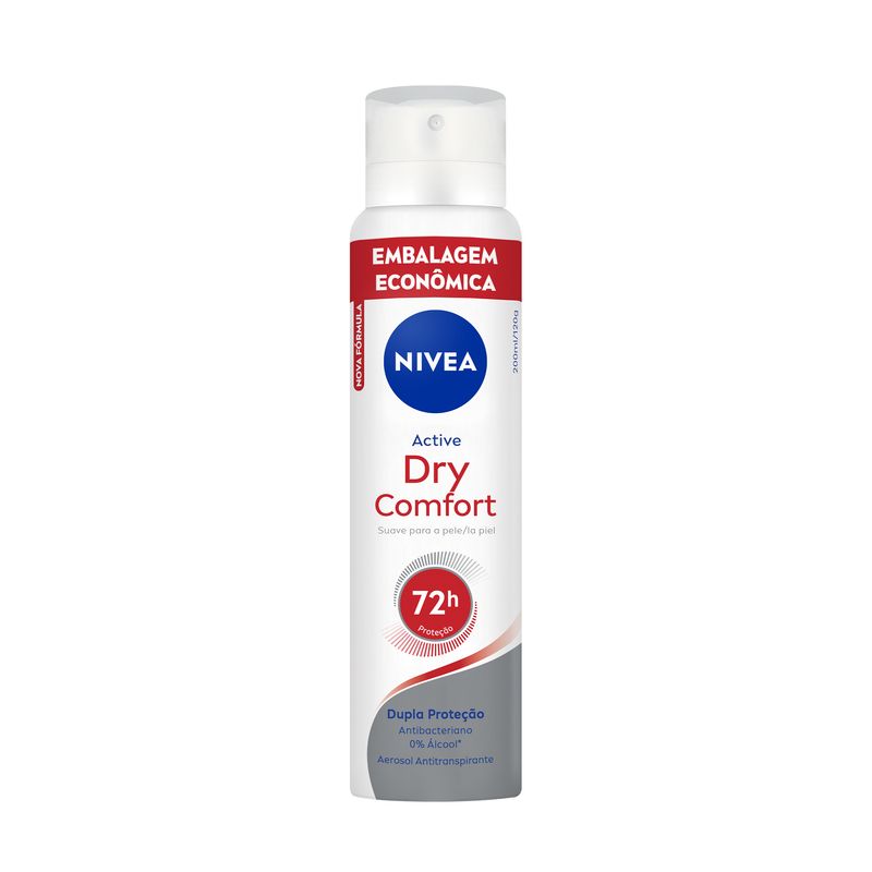 Desodorante Aerossol Dry Comfort Nivea Active 200ml Embalagem Econômica