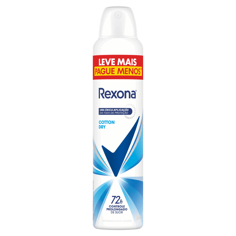 Antitranspirante Aerossol Cotton Dry Rexona 250ml Leve Mais Pague Menos