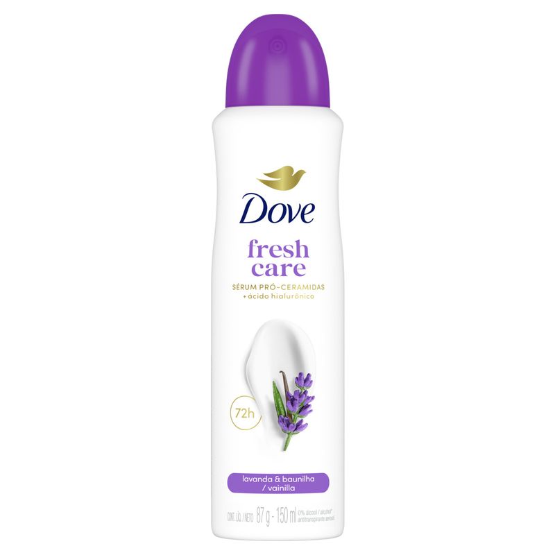 Antitranspirante Aerossol Lavanda & Baunilha Dove Fresh Care 150ml Spray
