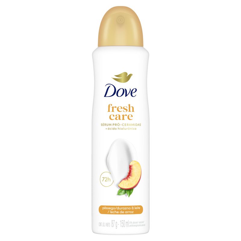 Antitranspirante Aerossol Pêssego & Leite de Arroz Dove Fresh Care 150ml Spray