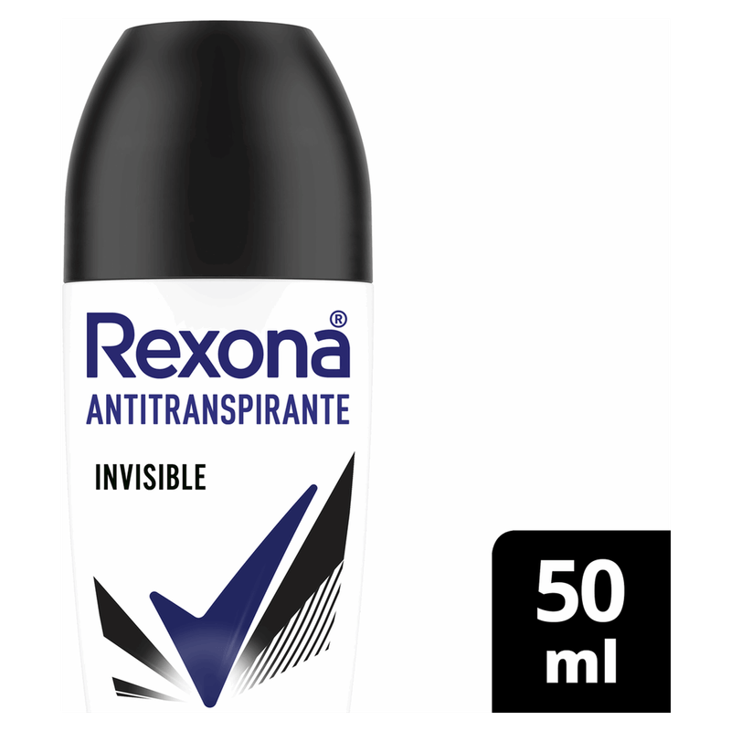 Antitranspirante Roll-On Invisible Rexona 50ml